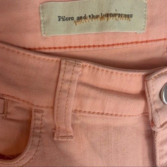 Pilcro & The Letterpress Pink Cropped Stet Jeans - Picture 13 of 15